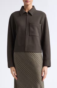 Vince Textured Knit Zip Jacket