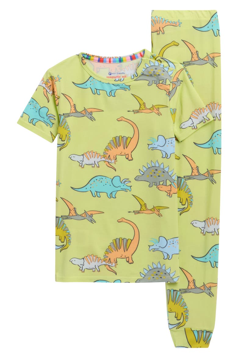 Kids' Roar N Explore Magnetic Fitted Two-Piece Pajamas, Main, color, ROEXP
