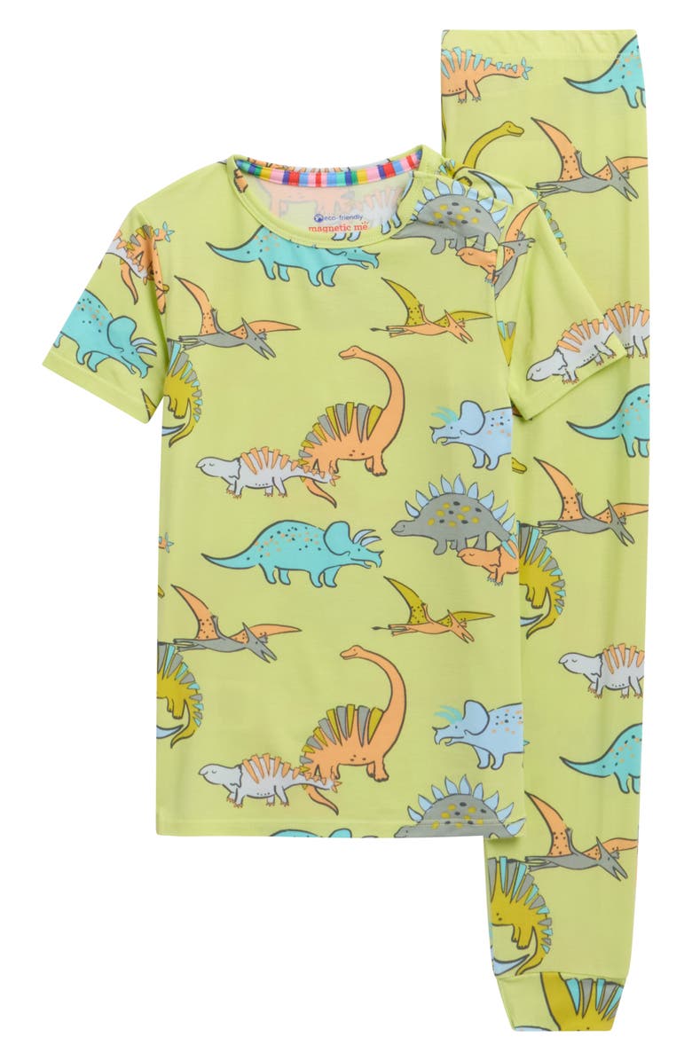 Magnetic Me Kids' Roar N Explore Magnetic Fitted Two-Piece Pajamas, Main, color, Roexp