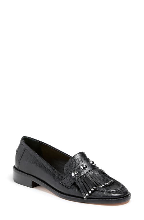 Cinq À Sept Gina Hardware Kiltie Loafer In Black