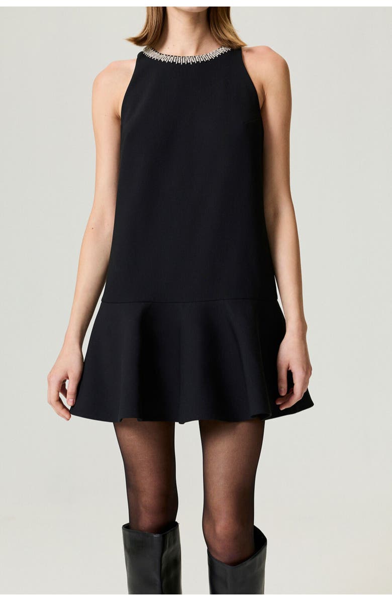 Nocturne Ruffled Mini Dress, Alternate, color, Black