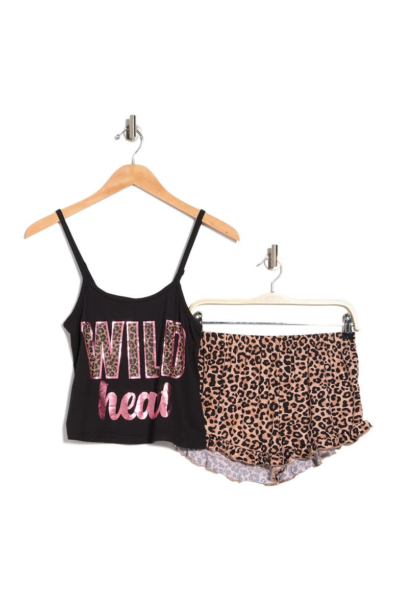 FRENCH AFFAIR Wild Heart Tank & Shorts 2-Piece Pajama Set, Alternate, color, 