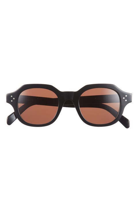3 Dots 48mm Round Sunglasses