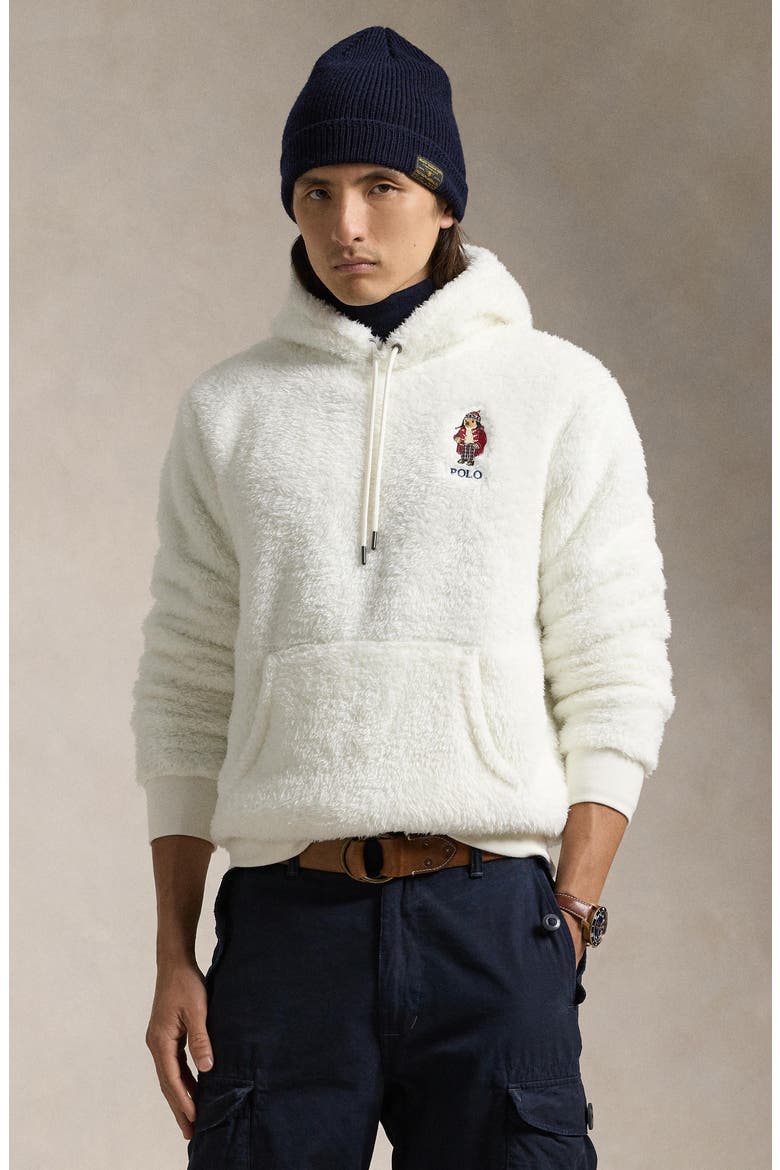 Polo Bear High Pile Fleece Hoodie, Alternate, color, F24 NEVIS HOLIDAY BEAR