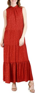 Julia Jordan Tiered Sleeveless Maxi Dress