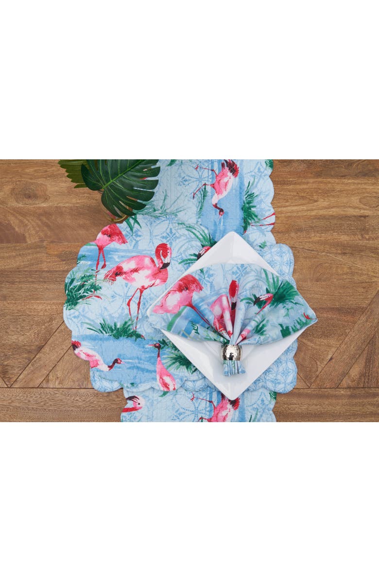 C&F Home Paradise Coast Round Placemats Set of 6, 17", Alternate, color, Blue