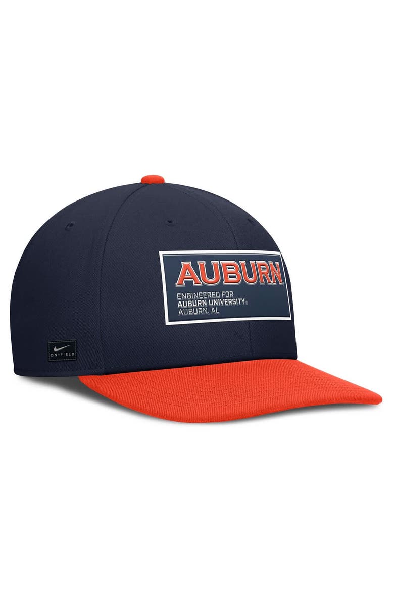 Nike Men's Nike Navy/Orange Auburn Tigers 2025 On-Field Patch Pro Dri-FIT Snapback Hat, Alternate, color, Navy