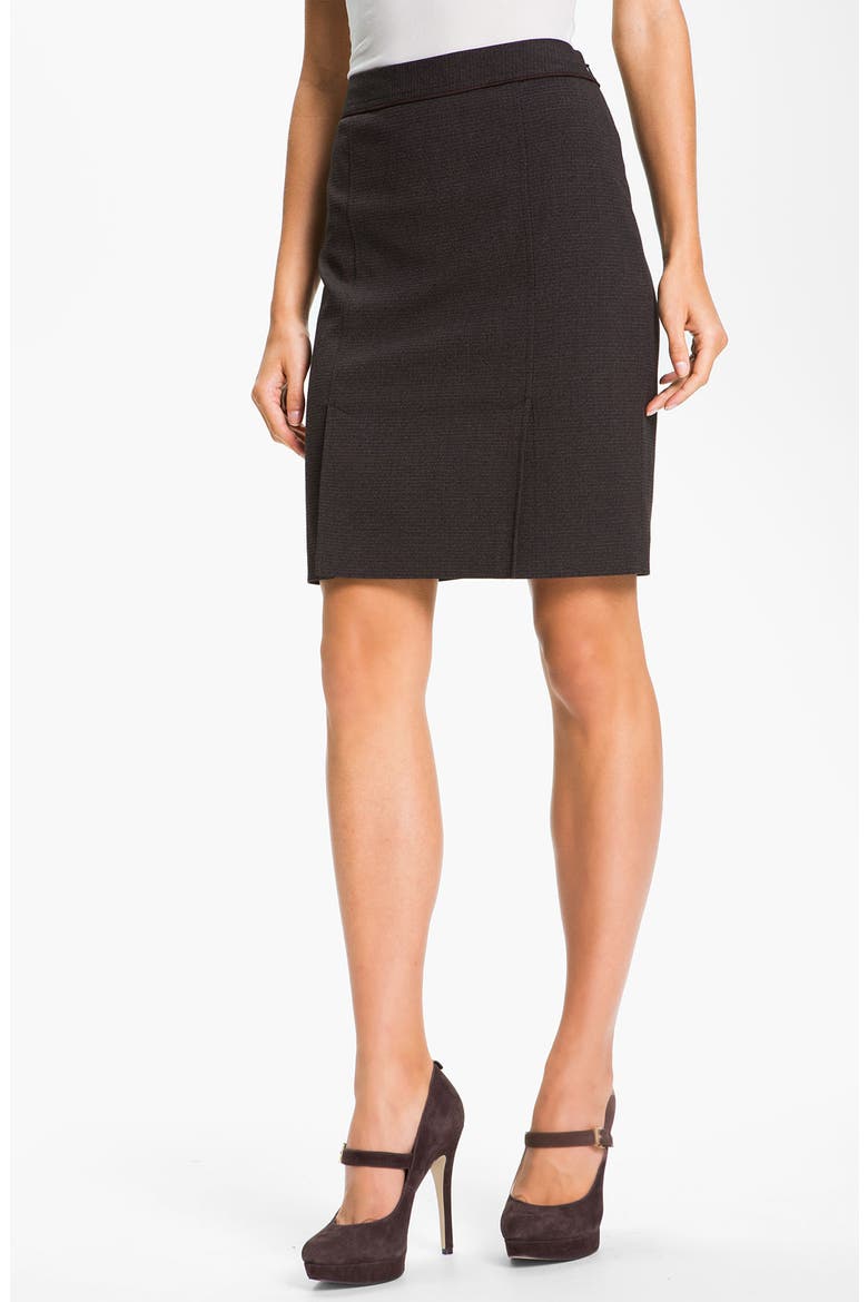 Cross Weave Skirt, Main, color, BROWN BEAN TWEED COMBO