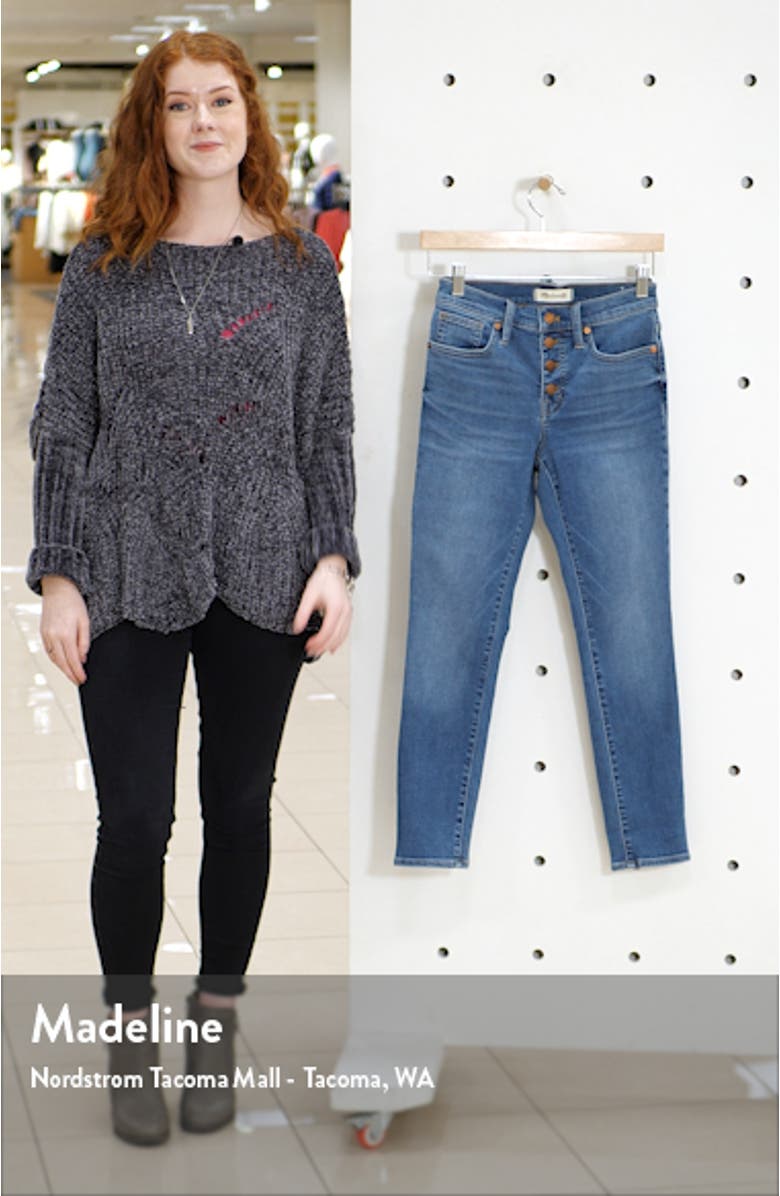 Button Front Crop Skinny Jeans, sales video thumbnail