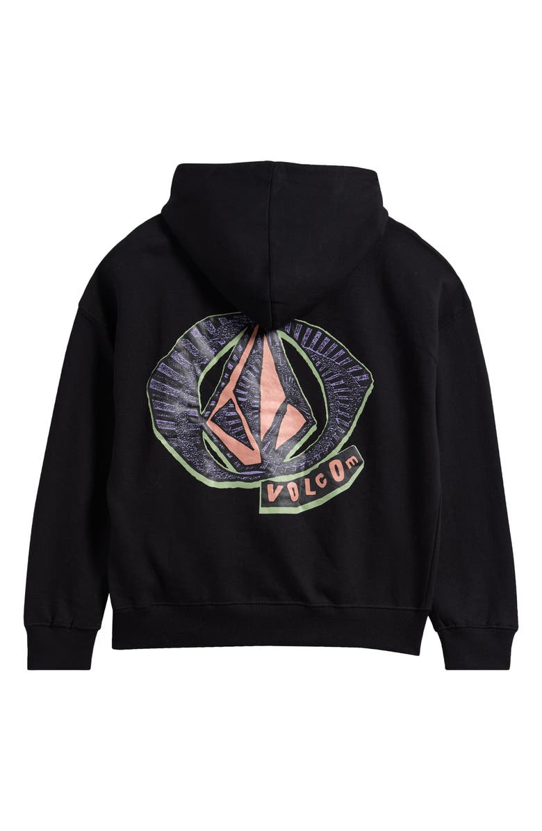 Volcom Kids' Scramble Stone Pullover Hoodie, Alternate, color, Black
