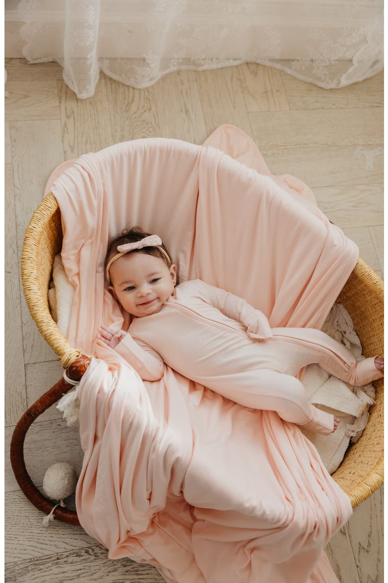 Blush Convertible Zip-Up Footie, Alternate, color, BLUSH