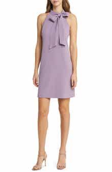 Vince Camuto Tie Neck A-Line Dress