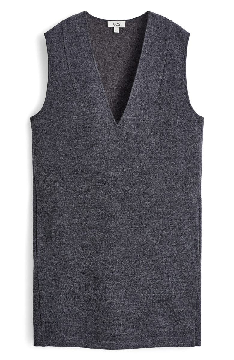 COS Boiled Wool Blend Dress, Alternate, color, 