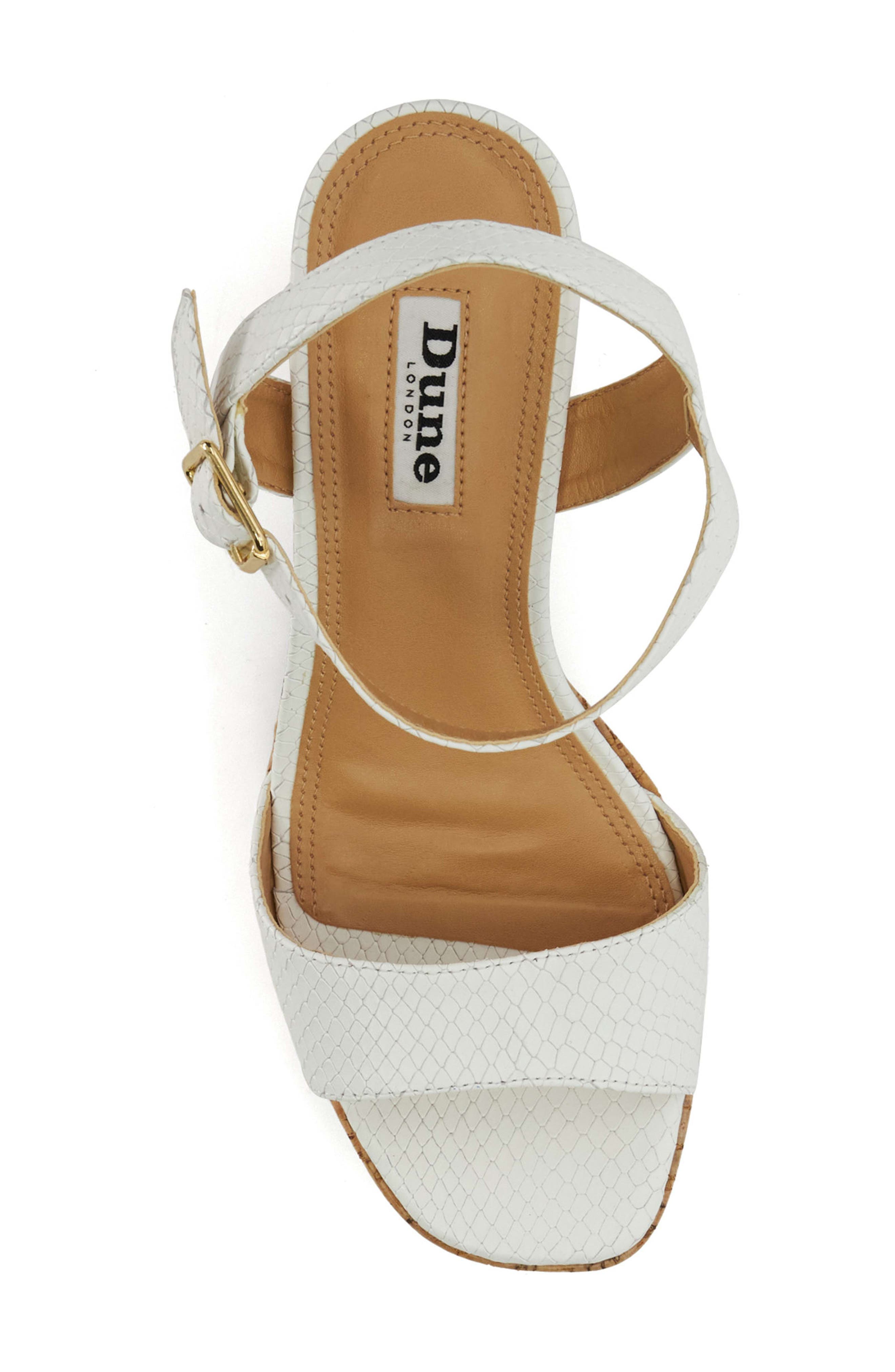 Dune London Jodi Platform Sandal, Alternate, color, White