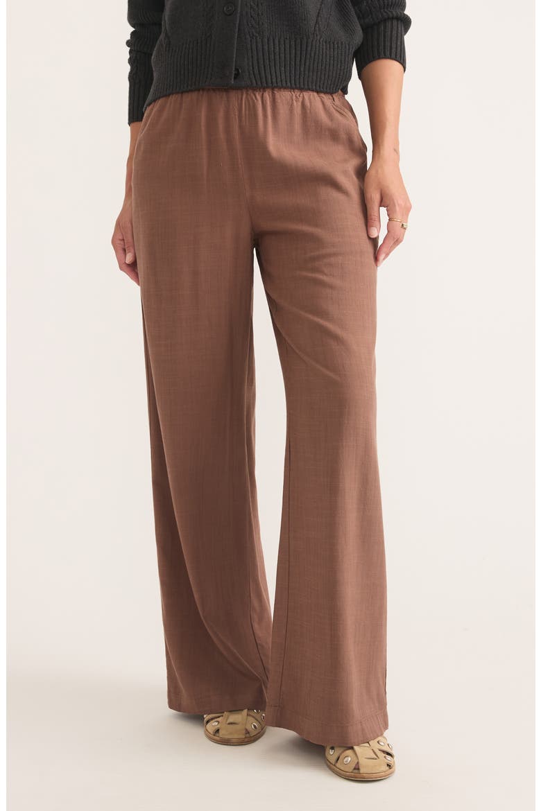 Allison Wide Leg Tencel® Lyocell Pants, Main, color, PINECONE