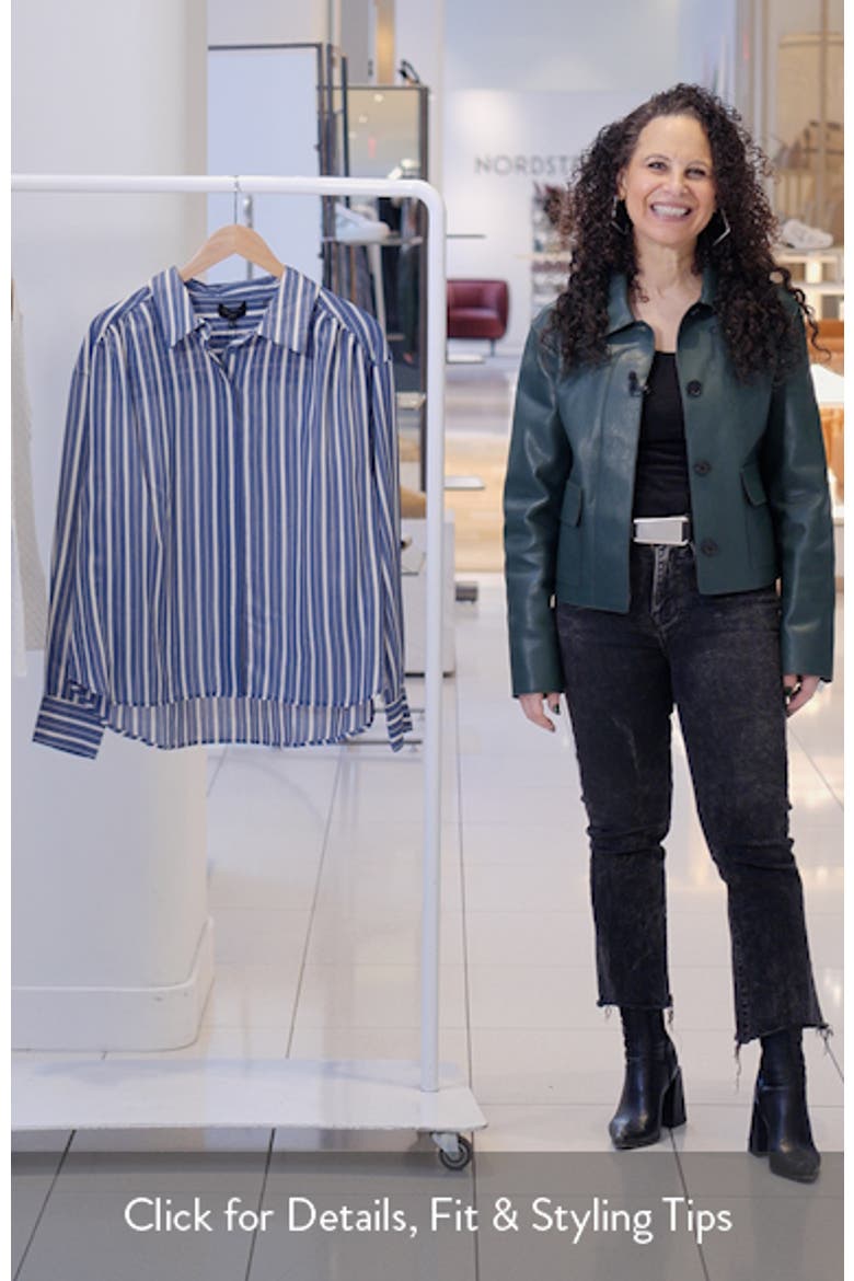 Elise Stripe Button-Up Shirt video