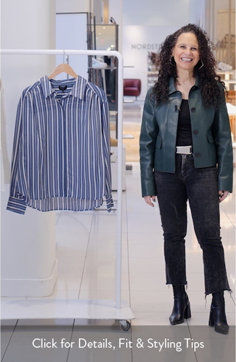 Elise Stripe Button-Up Shirt, sales video thumbnail