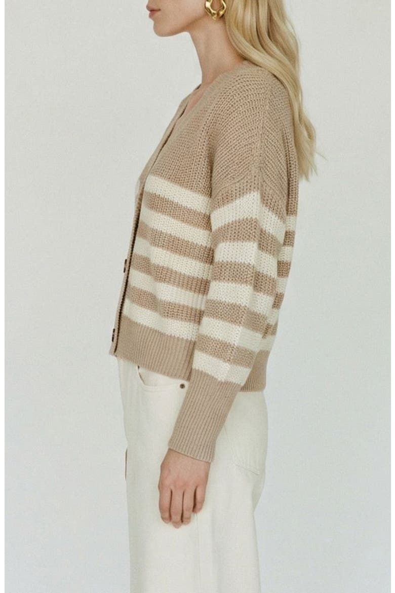 Lea Cardigan, Alternate, color, MOON ROCK STRIPES