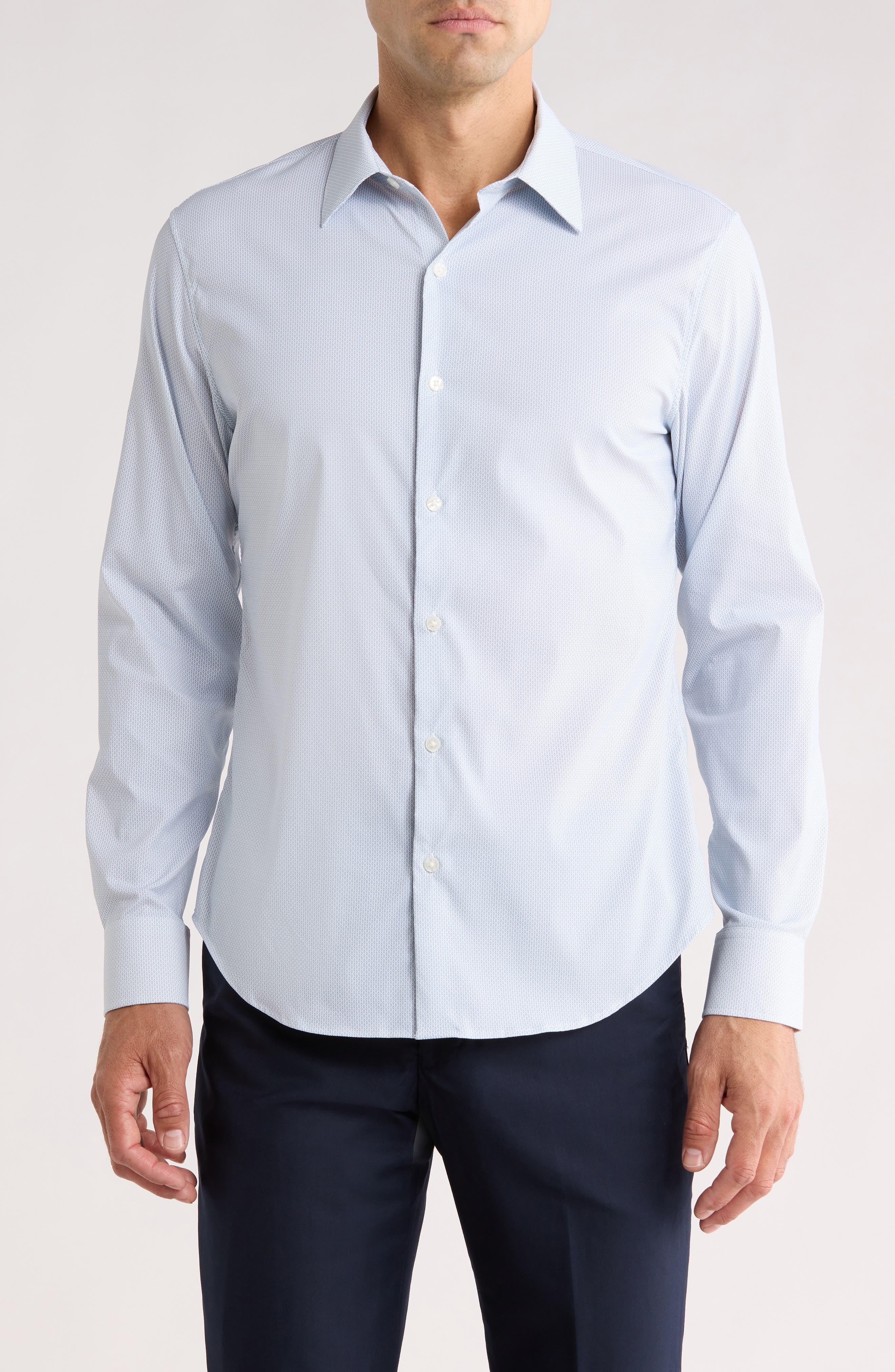 Bonobos Long Sleeve Slim Fit Button Front Performance Shirt