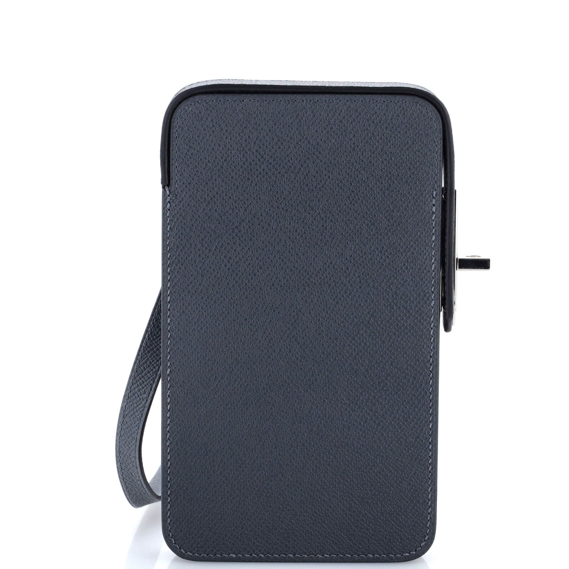 Pre-Owned Hermes Hac a Box Phone Case Epsom, Main, color, Gris Misty