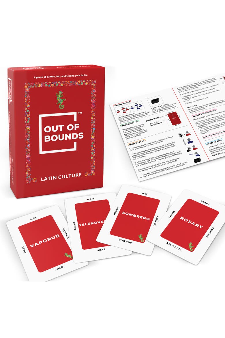 Out Of Bounds Latin Culture Party Card Game, Alternate, color, Multicolored