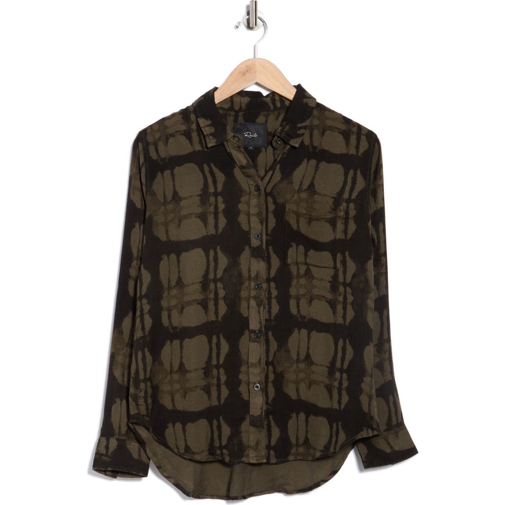 Rails Hunter Watercolor Plaid Button-up Shirt In Brown