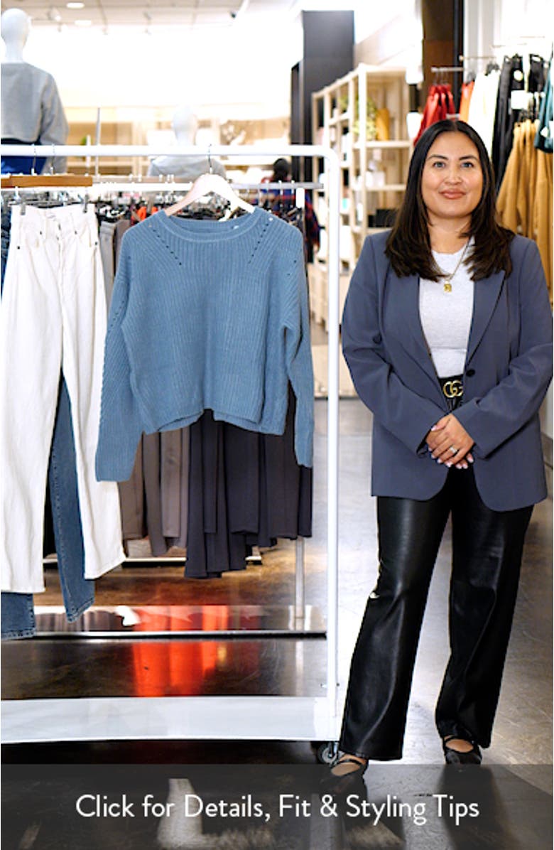 Split Back Oversize Cotton Blend Sweater, sales video thumbnail