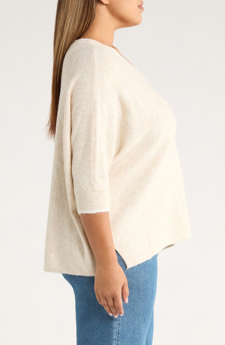 Vince Camuto Tipped Dolman Sleeve Sweater, Alternate, color, Malted