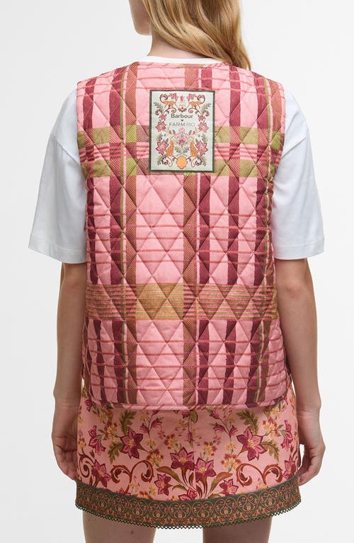 Barbour X Farm Rio Fernanda Quilted Vest In Multi
