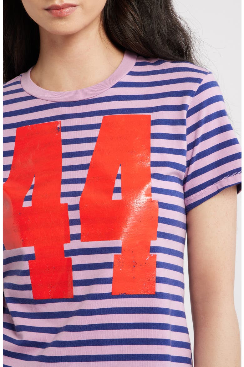 44 Stripe Crop Graphic T-Shirt, Alternate, color, HAZY ORCHID COMBO