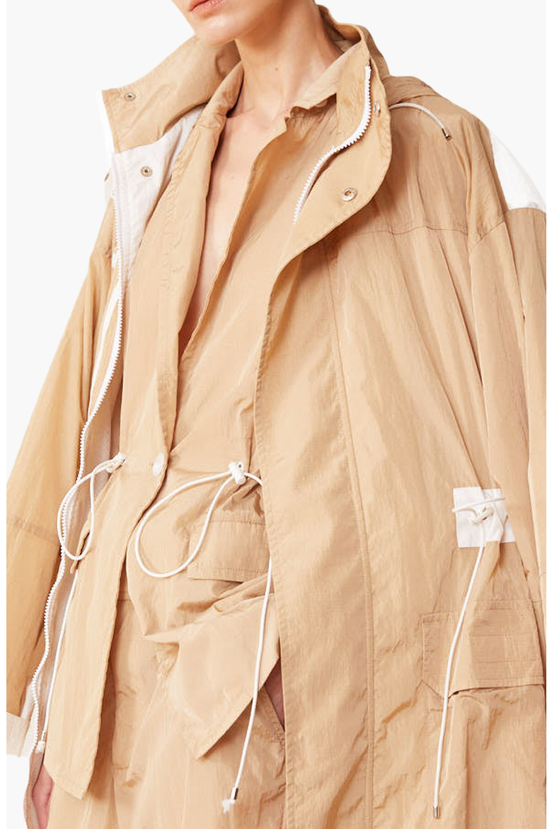 Parachute Water Resistant Anorak, Alternate, color, Light Beige