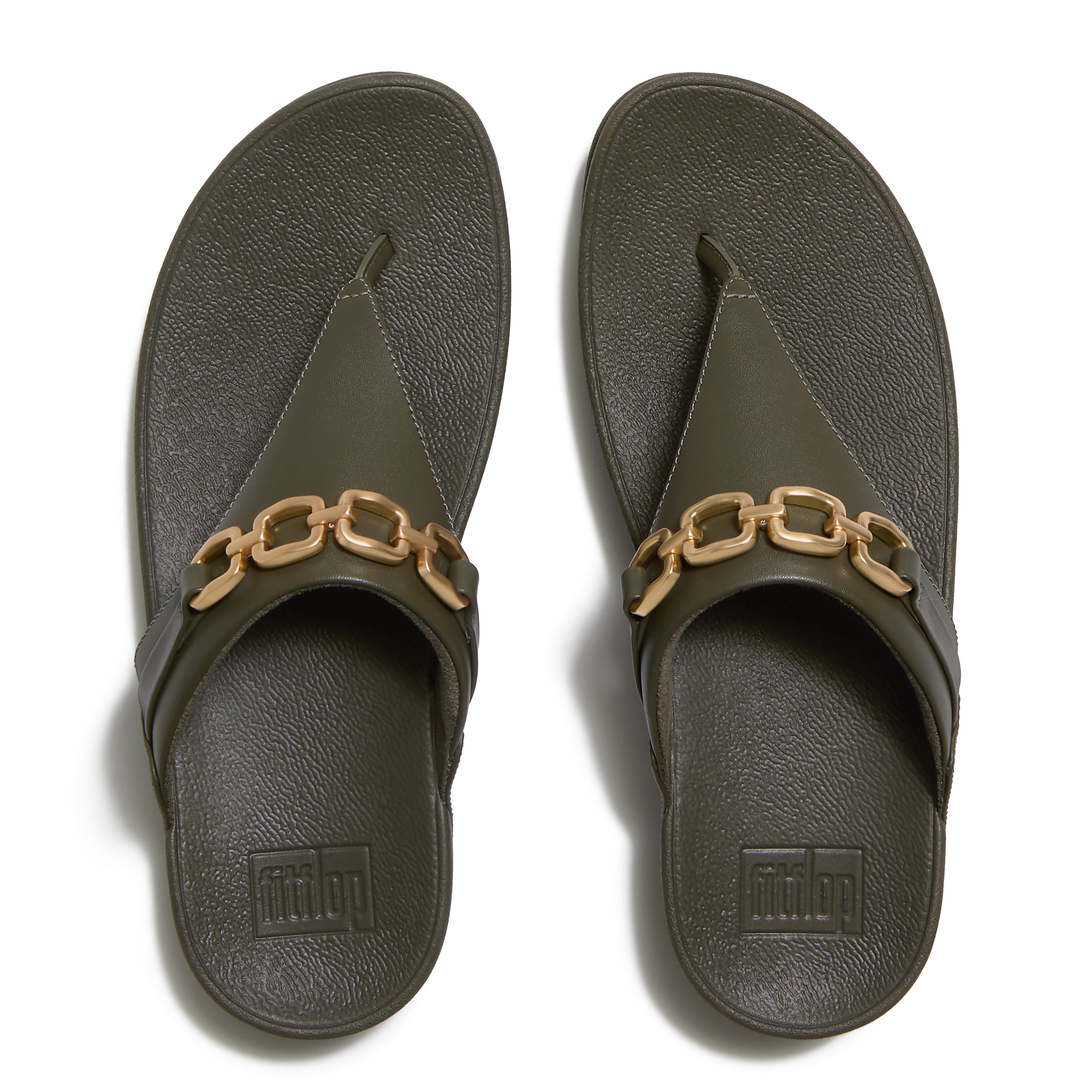 Lulu Square-Chain TP Sandal, Alternate, color, Deep Olive