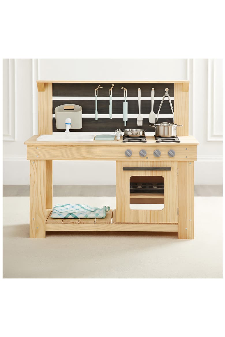 Kids' Backyard Chef Mud Kitchen, Alternate, color, NATURAL WOOD