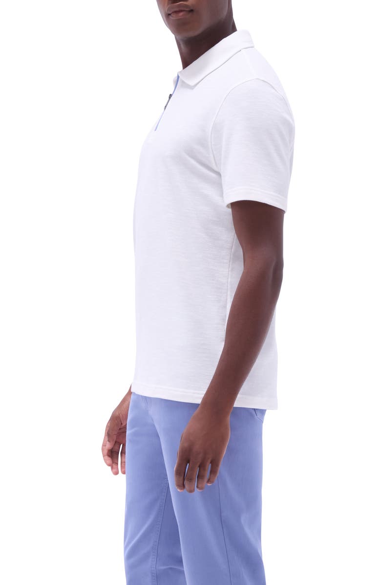 Bugatchi Quarter Zip Polo, Alternate, color, Chalk