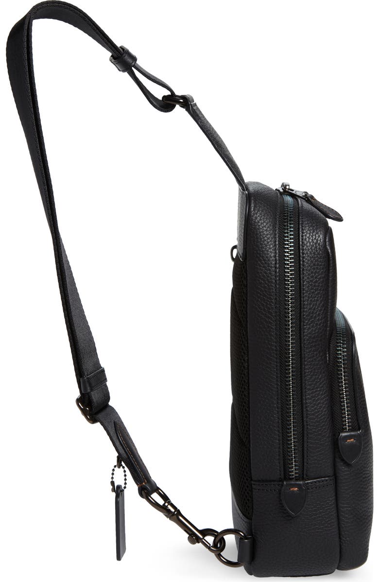 COACH Leather Sling Pack, Alternate, color,