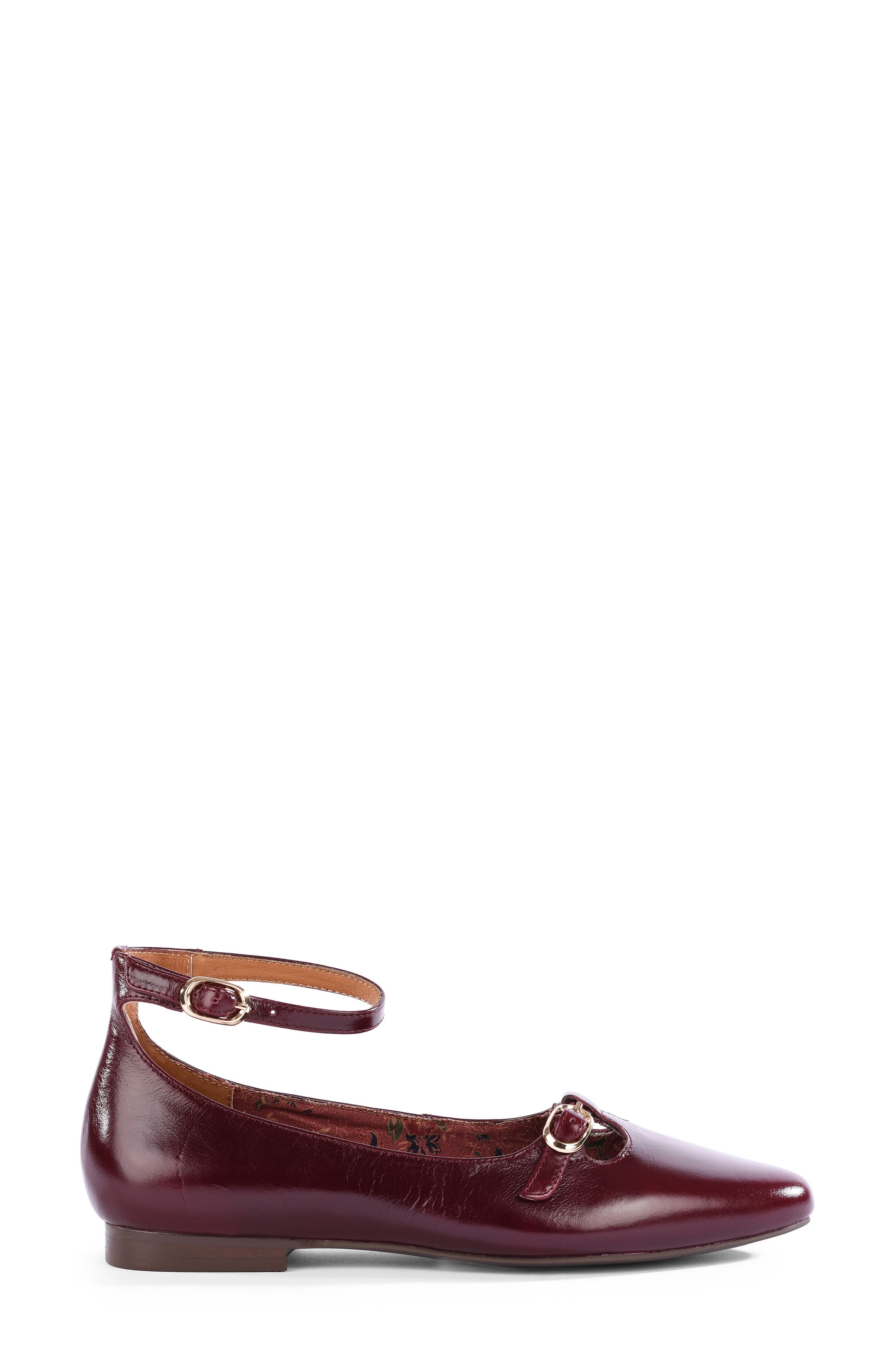 Call Me Anytime Leather Flat, Alternate, color, WINE