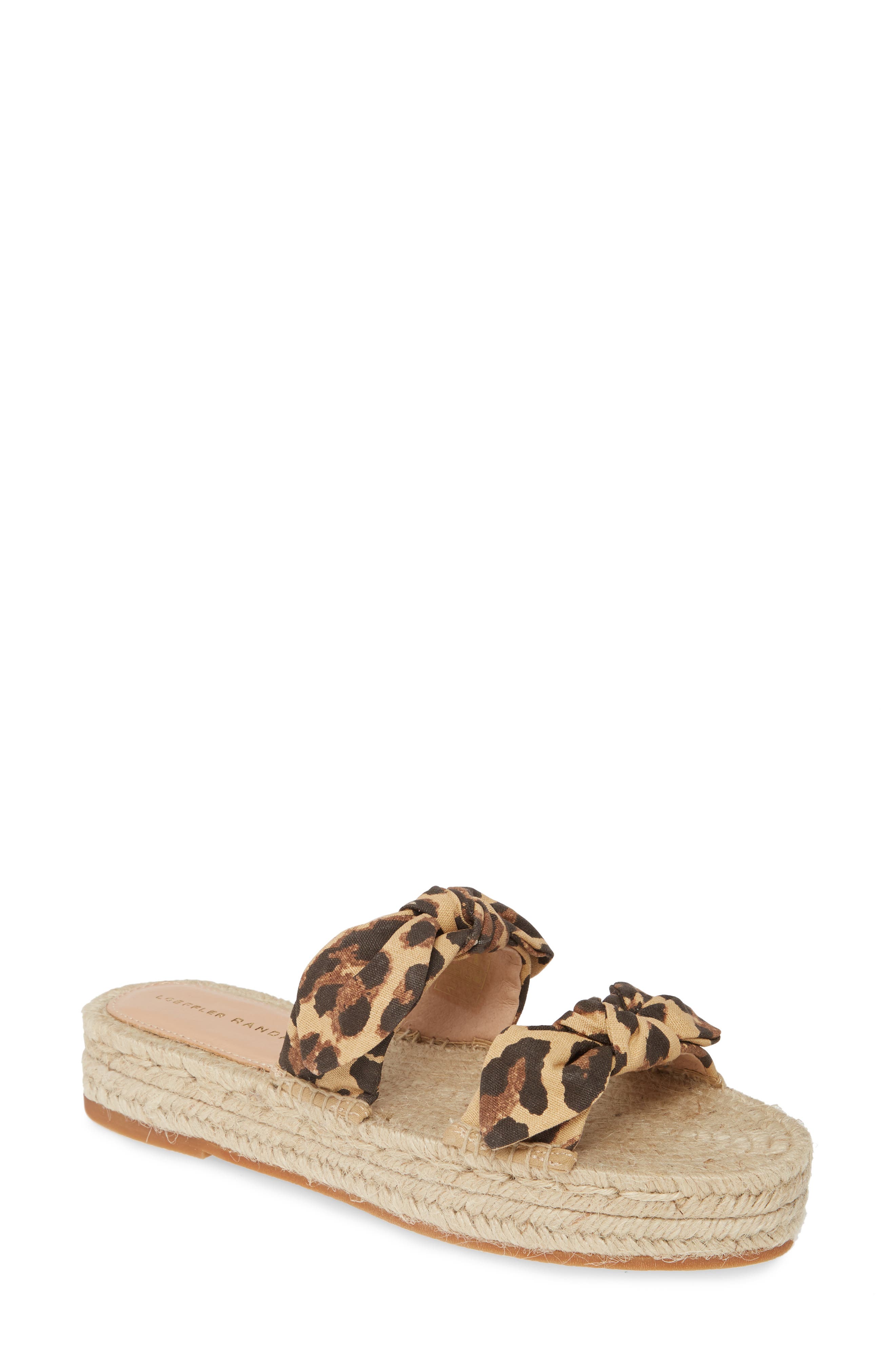 Loeffler Randall Daisy Knot Espadrille Slide Sandal, Main, color, 