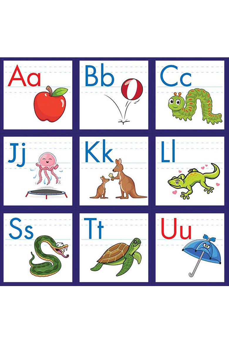 Rainbow Phonics Alphabet Poster, Alternate, color, Multicolored