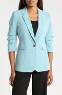 DKNY Ruched Sleeve Blazer