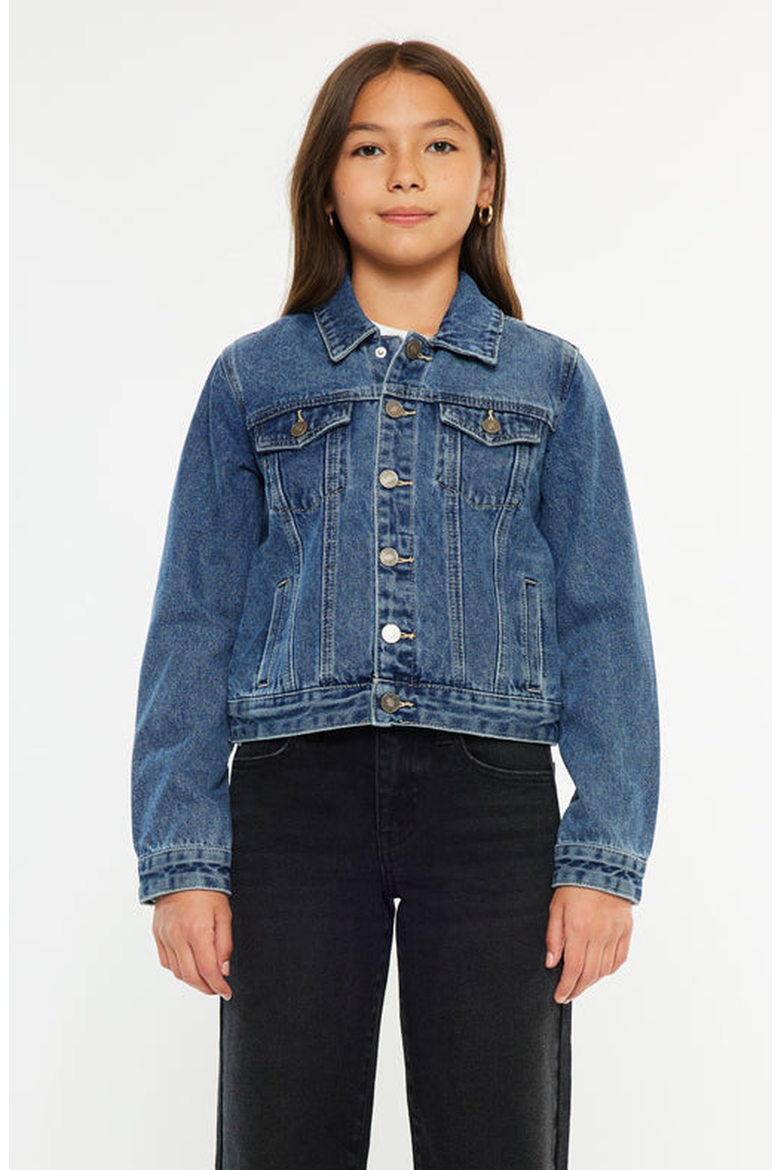Jen Denim Jacket, Main, color, Dark Wash