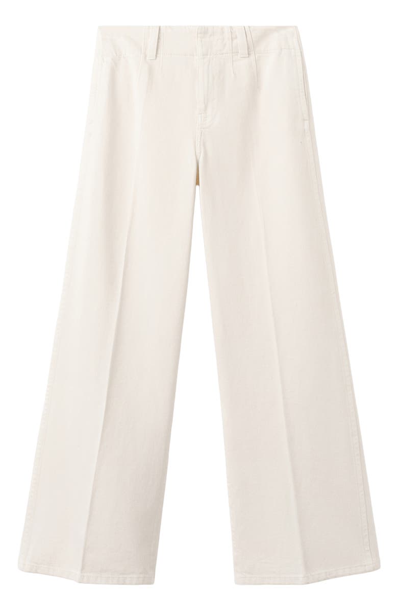 MANGO Mid Rise Wide Leg Trouser Jeans, Alternate, color, Off White