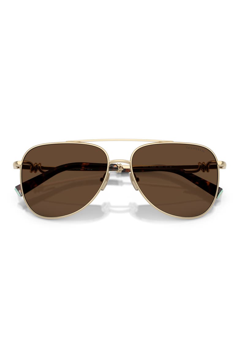 59mm Pilot Sunglasses, Alternate, color, PALE GOLD / LIGHT BROWN