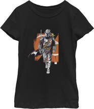 Star Wars: The Mandalorian and Grogu Girls Star Wars The Mandalorian and Grogu Artistic Mando And The Child Pose T Shirt