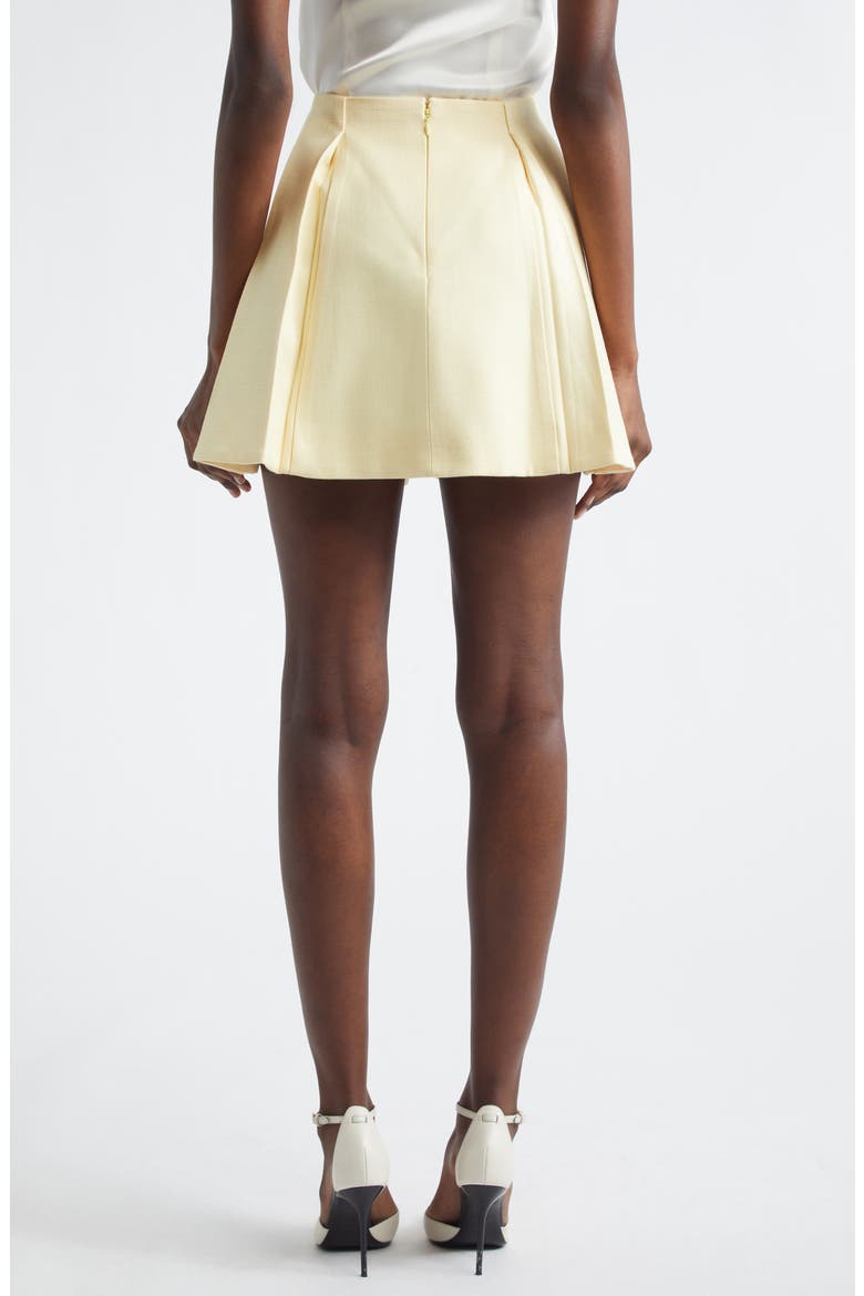 Pleated Basket Weave Skirt, Alternate, color, 1GD PALE YELLOW