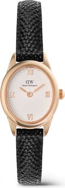 Daniel Wellington Ophelia Mini Leather Strap Watch, 22mm x 25.5mm