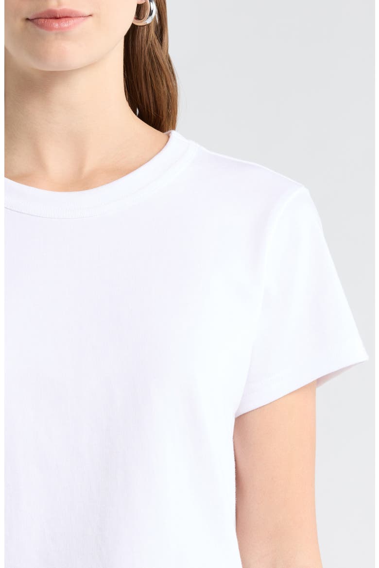Crewneck Cotton T-Shirt, Alternate, color, WHITE