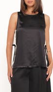 Petal & Pup Coleman Side Slit Satin & Lace Top