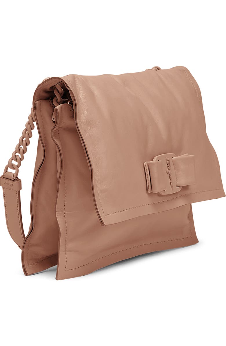 FERRAGAMO Viva Bow Puffy Leather Shoulder Bag, Alternate, color,