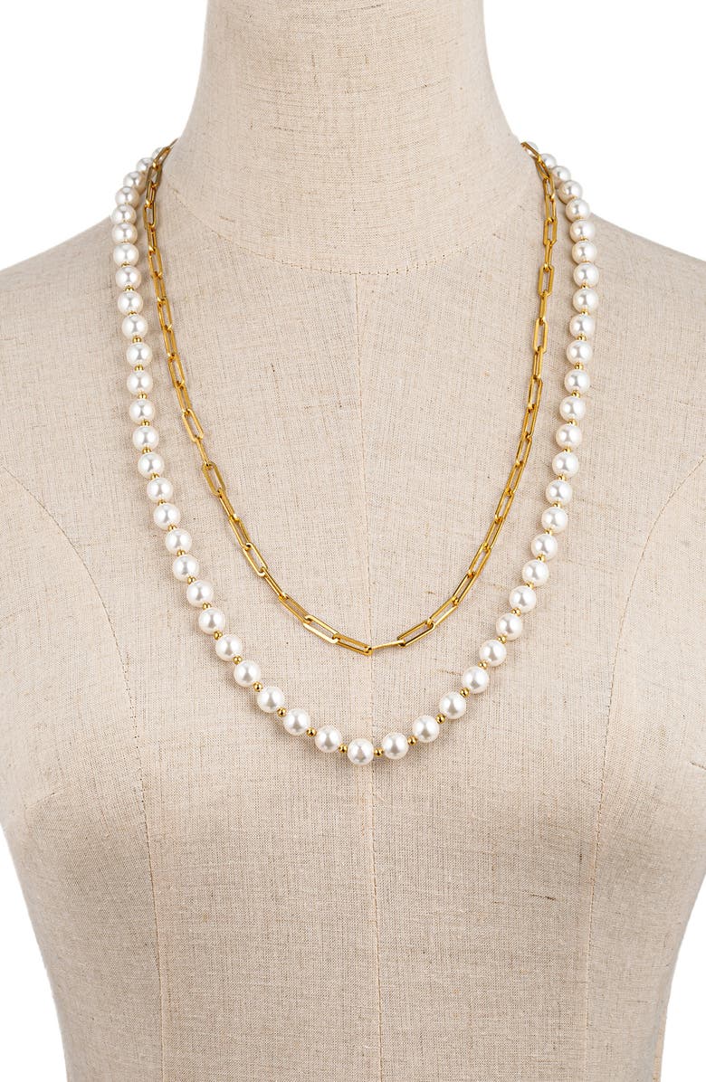 EYE CANDY LOS ANGELES Men's Set of 2 Landon Necklaces, Alternate, color, Gold