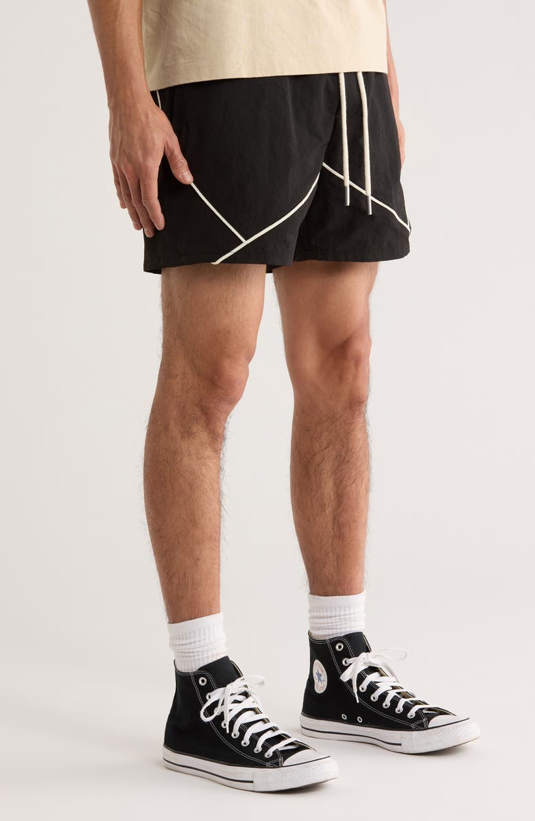 HONOR THE GIFT Growth Track Shorts, Alternate, color, Black